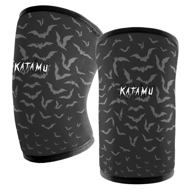 Katamu Premium Weightlifting, Powerlifting, Squats, Athletic and Fitness Knee Support Sleeve | Knee Sleeve for Men and Women | Batman, Medium - Image 1